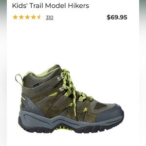 L.L. Bean little kids trail model hiking boots